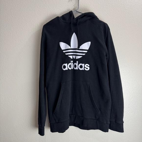 Adidas Pullover Jacket Vintage Logo Black - Picture 1 of 7